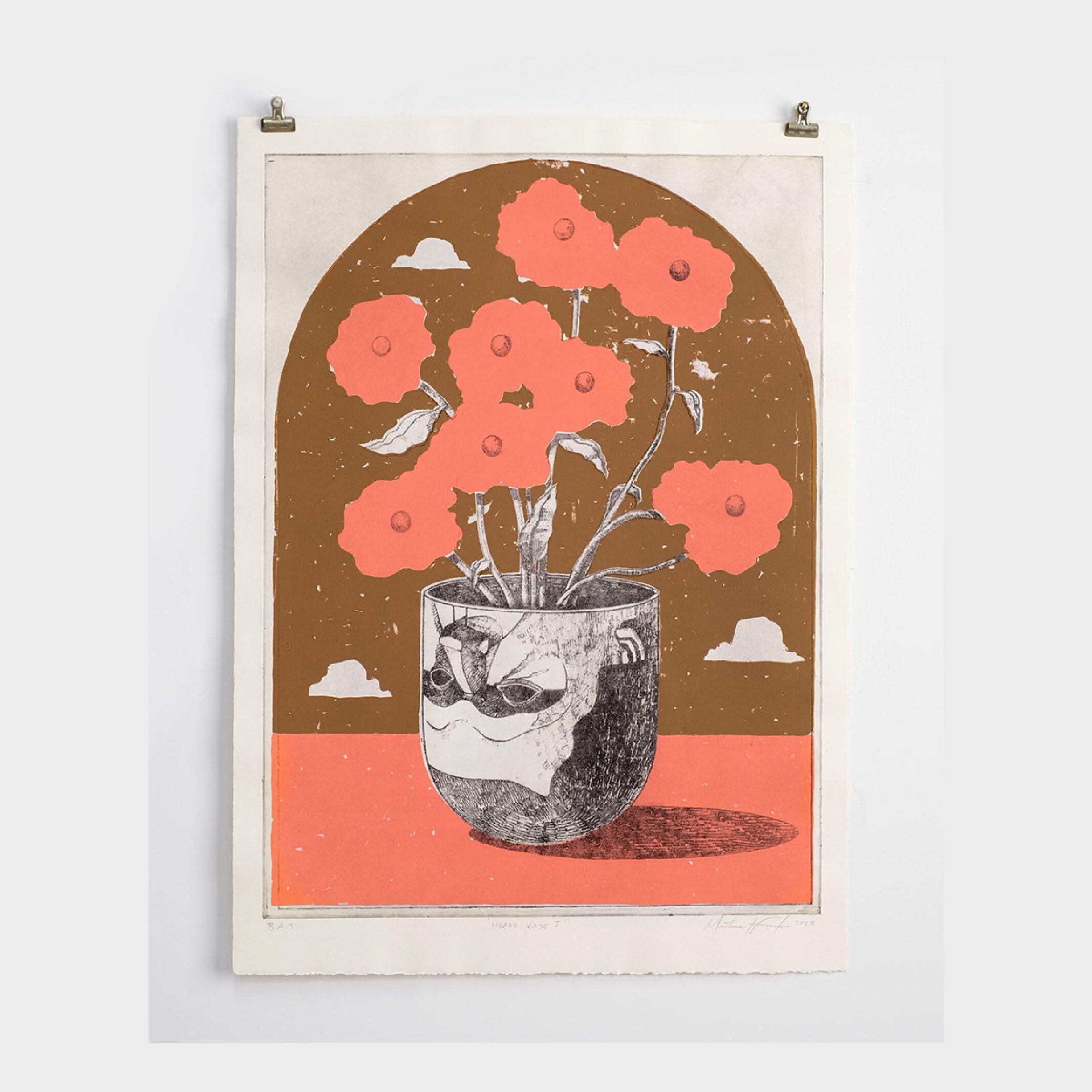 Michael Reeder, Heady Vase I (Screenprint)